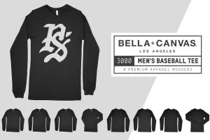 Bella   Canvas 3000 Baseball T-Shirt  Mockups