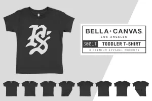 Bella   Canvas 3001T Toddler T-Shirt Mockups