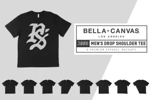 Bella   Canvas 3008 Drop Shoulder T-Shirt Mockups