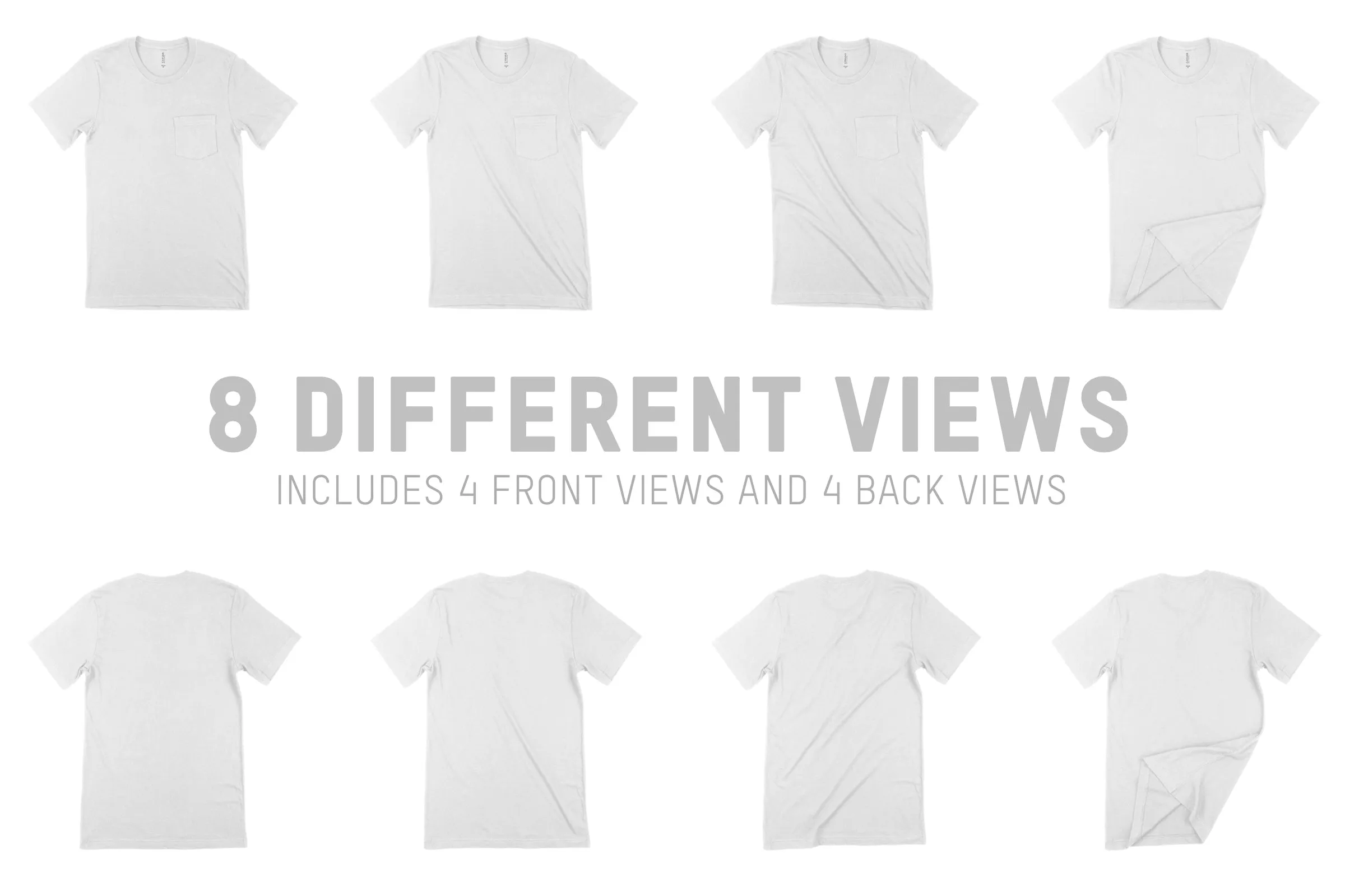 Bella   Canvas 3021 Pocket T-Shirt Mockups
