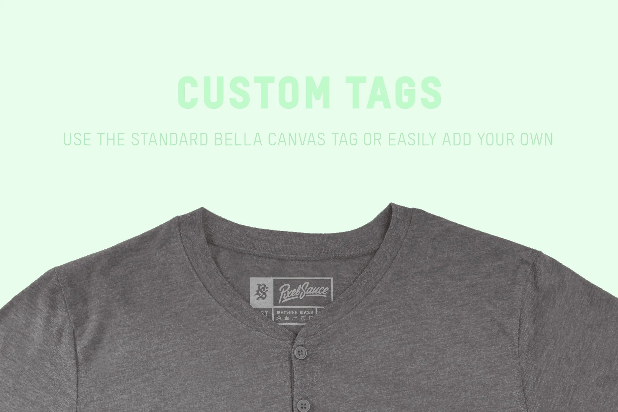 Bella   Canvas 3125 Triblend Henley Mockups