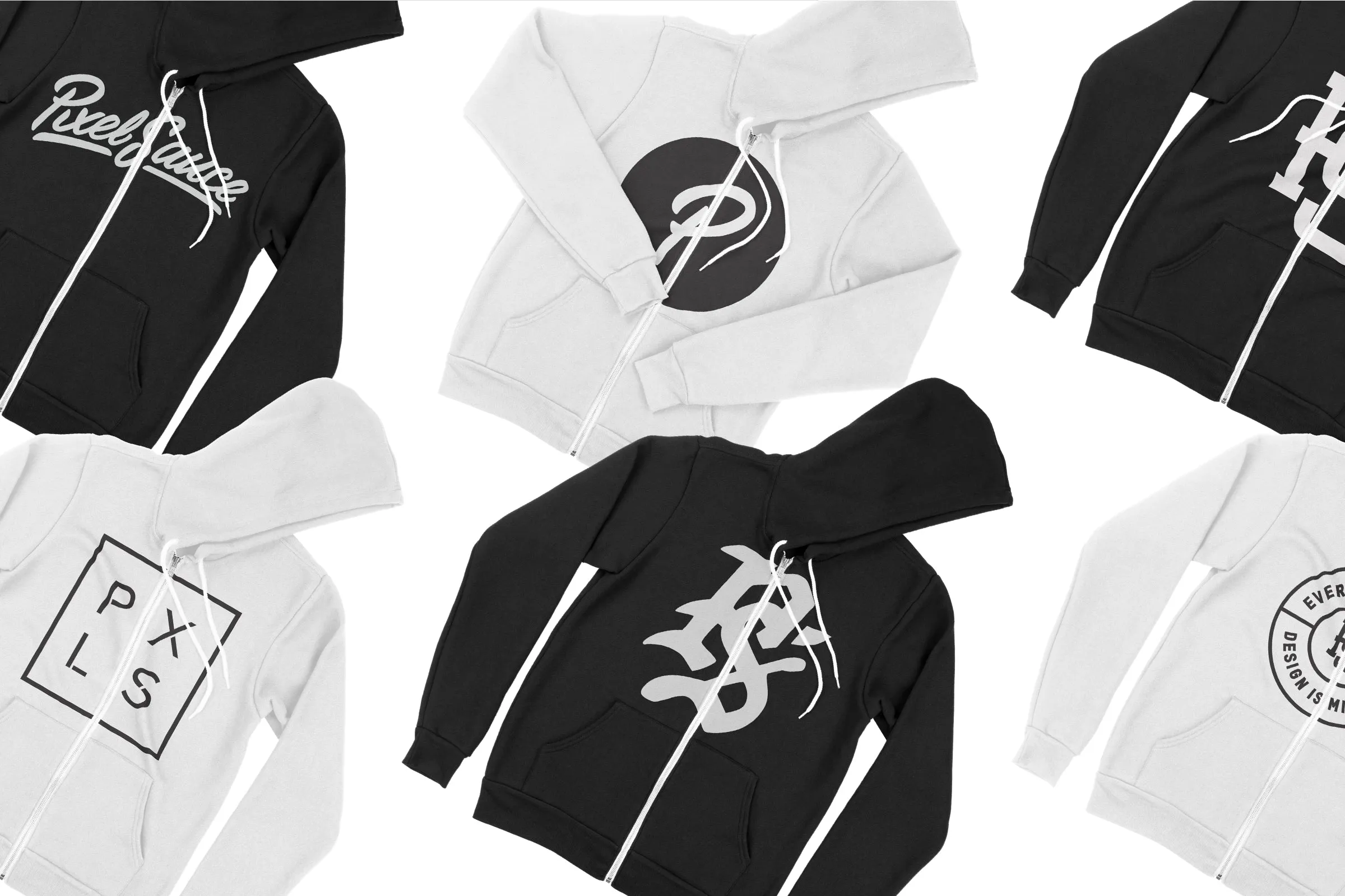 Bella   Canvas 3739 Zip-Up Hoodie Mockups