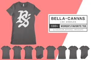 Bella   Canvas 6004 Women's Favorite T-Shirt  Mockups