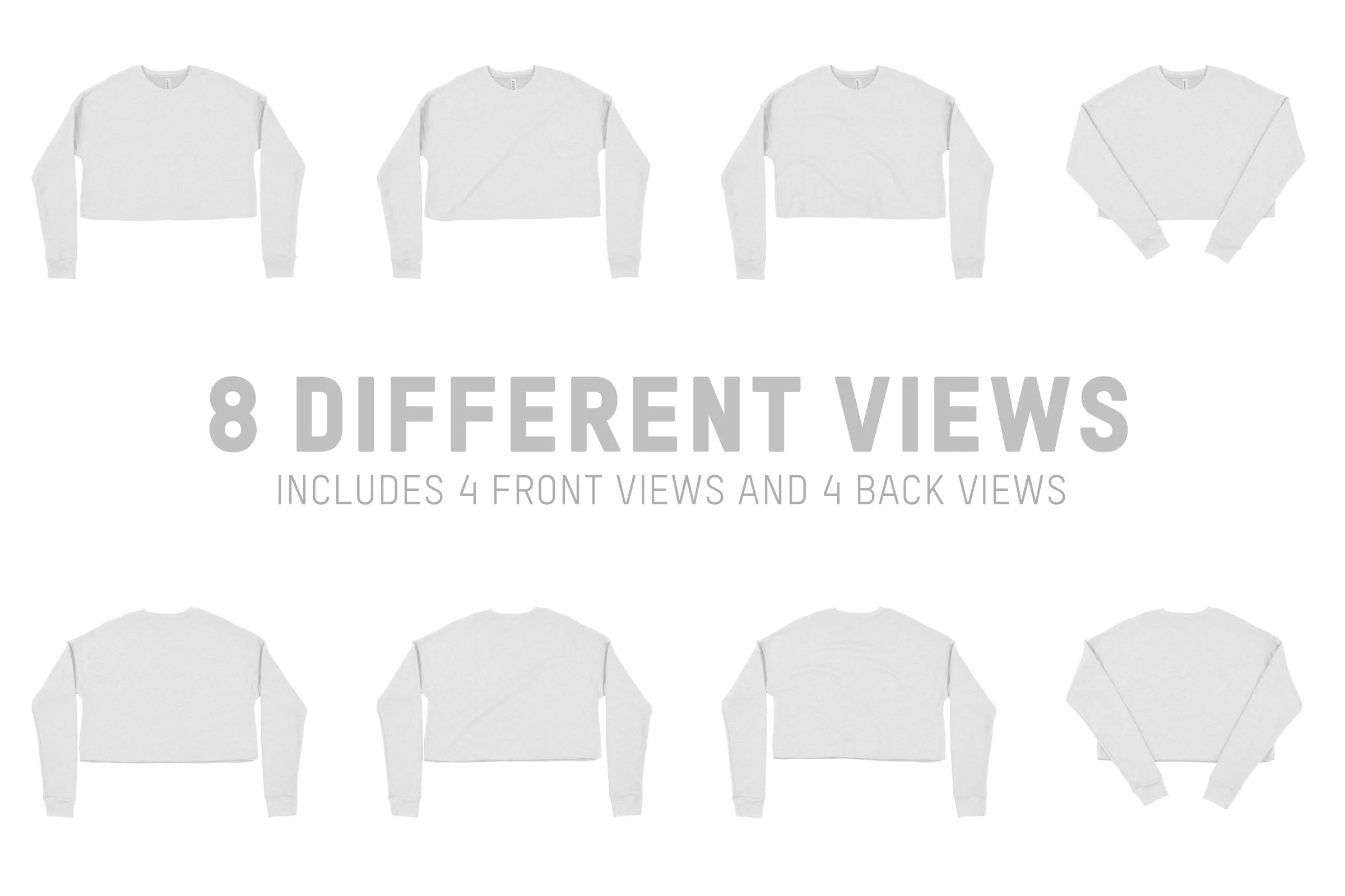 Bella   Canvas 7503 Cropped Sweatshirt Mockups