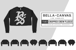 Bella   Canvas 7503 Cropped Sweatshirt Mockups