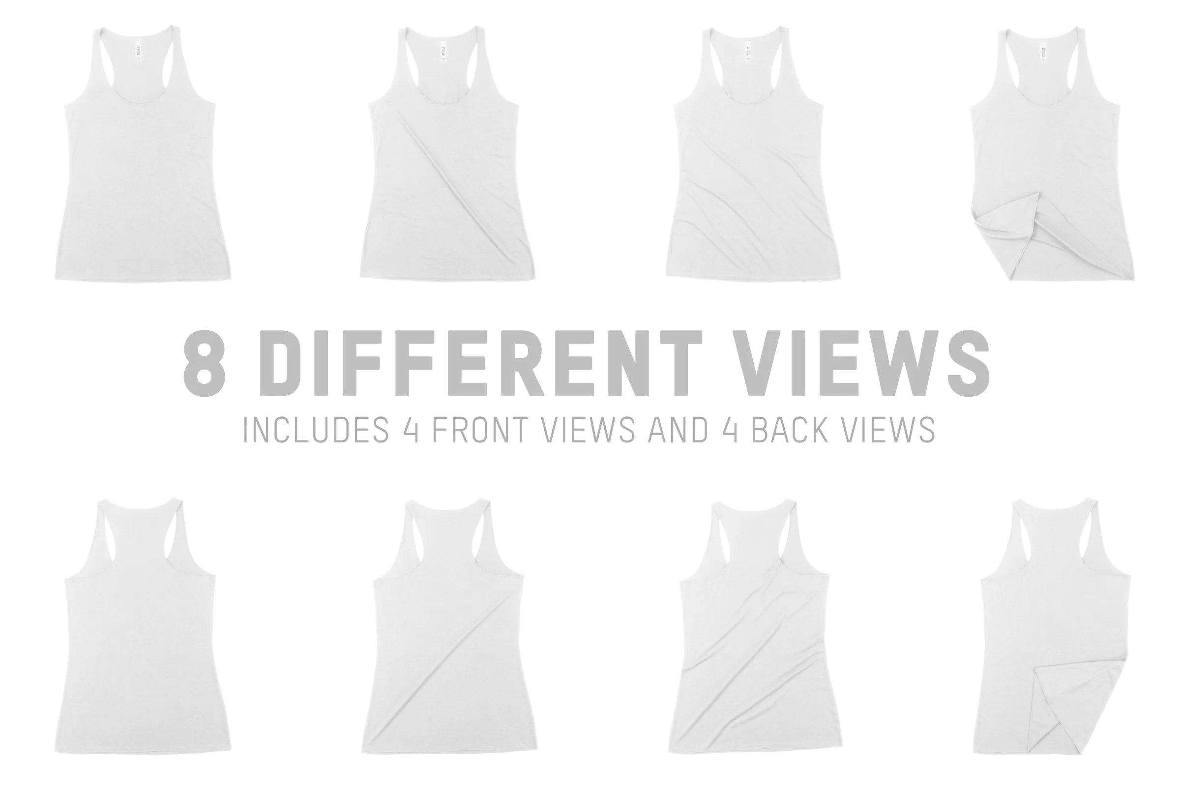 Bella   Canvas 8430 Triblend Racerback Mockups