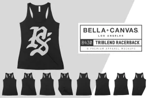 Bella   Canvas 8430 Triblend Racerback Mockups