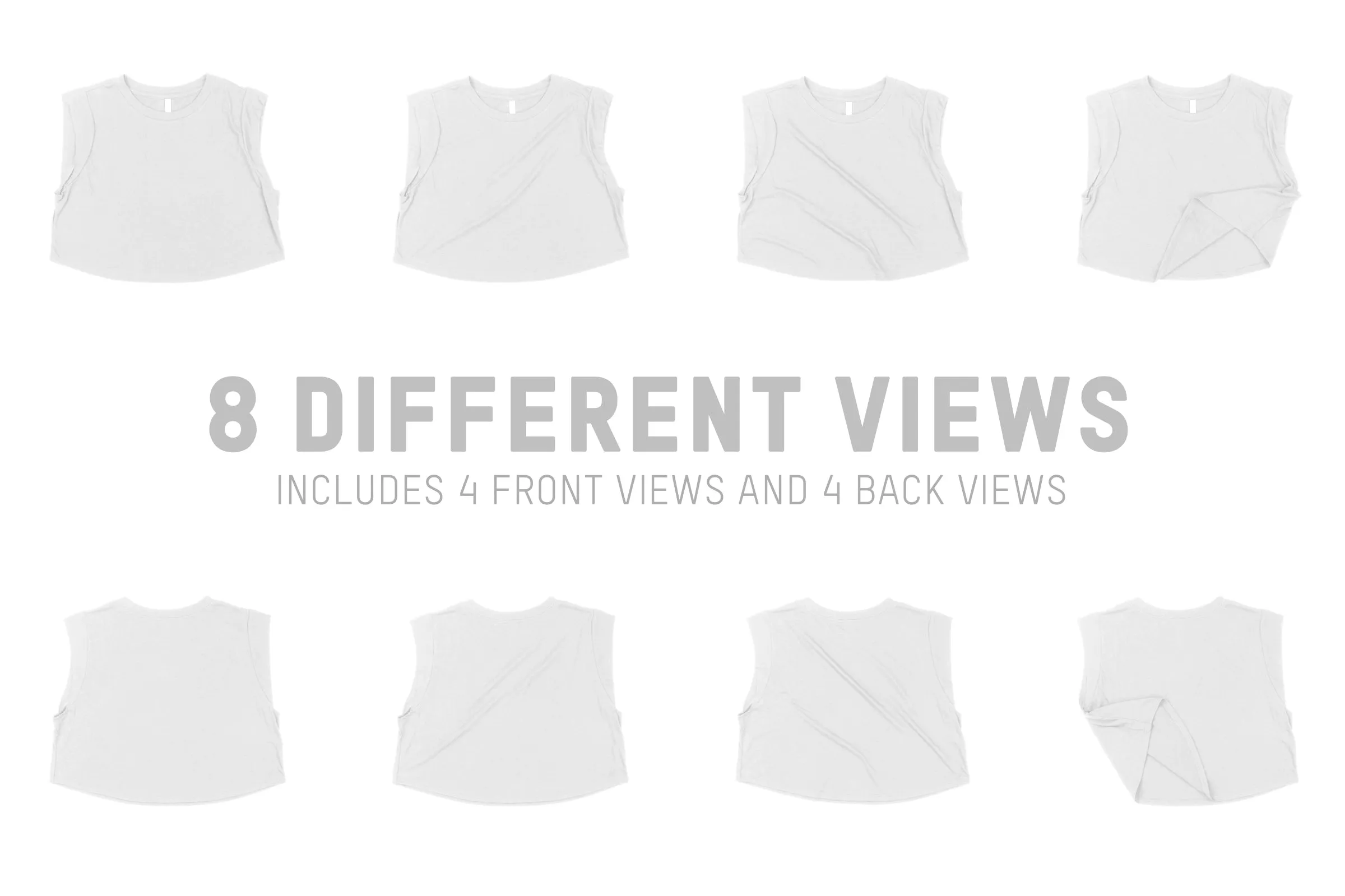 Bella   Canvas 8483 Cropped Tank Mockups