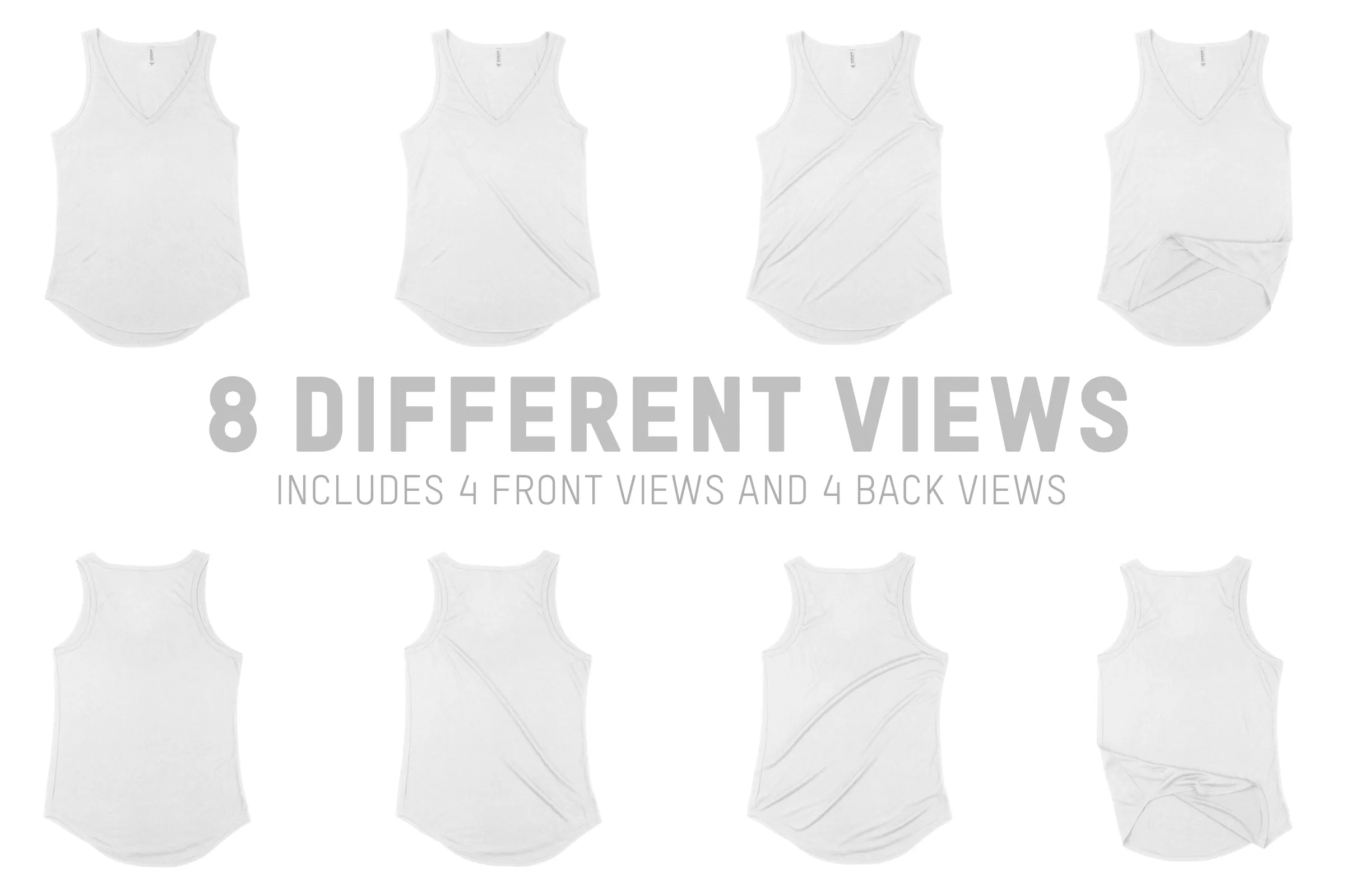 Bella   Canvas 8805 Flowy V-Neck Tank Mockups