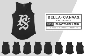 Bella   Canvas 8805 Flowy V-Neck Tank Mockups