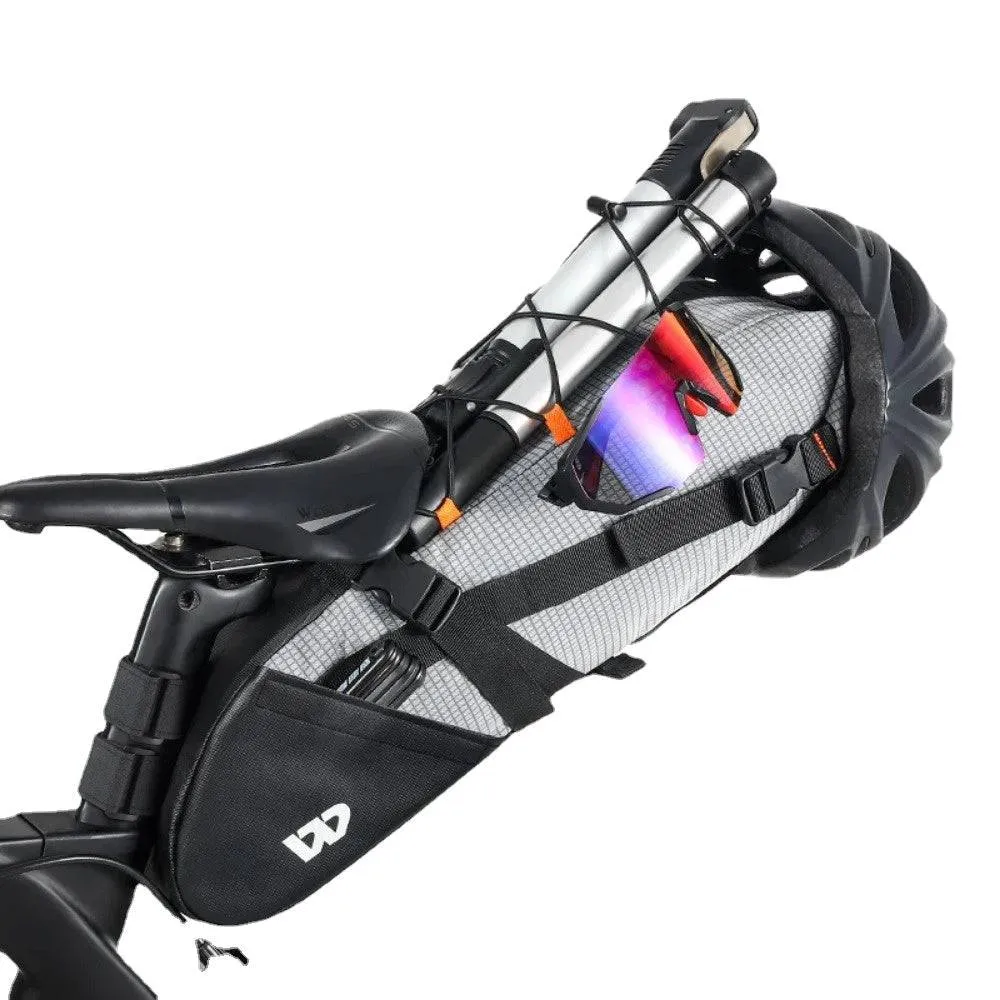 Bicycle Saddle Bag 10L Foldable Under Seat Bike Bag 100% Waterproof Tools Pannier MTB Road Cycling Tail Rear Bag