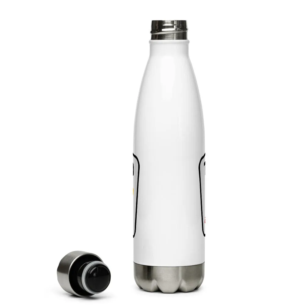 Bison Stampede White Stainless Steel Water Bottle