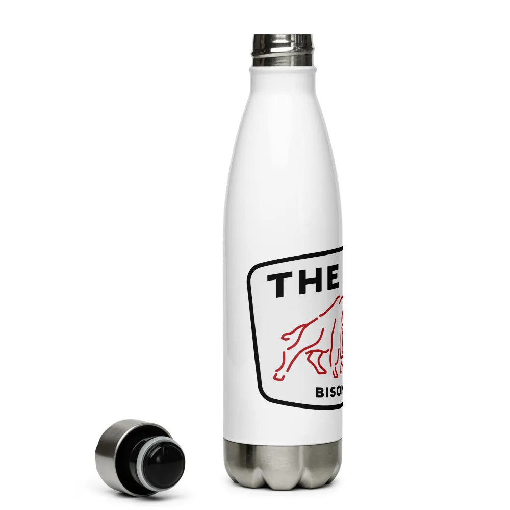 Bison Stampede White Stainless Steel Water Bottle