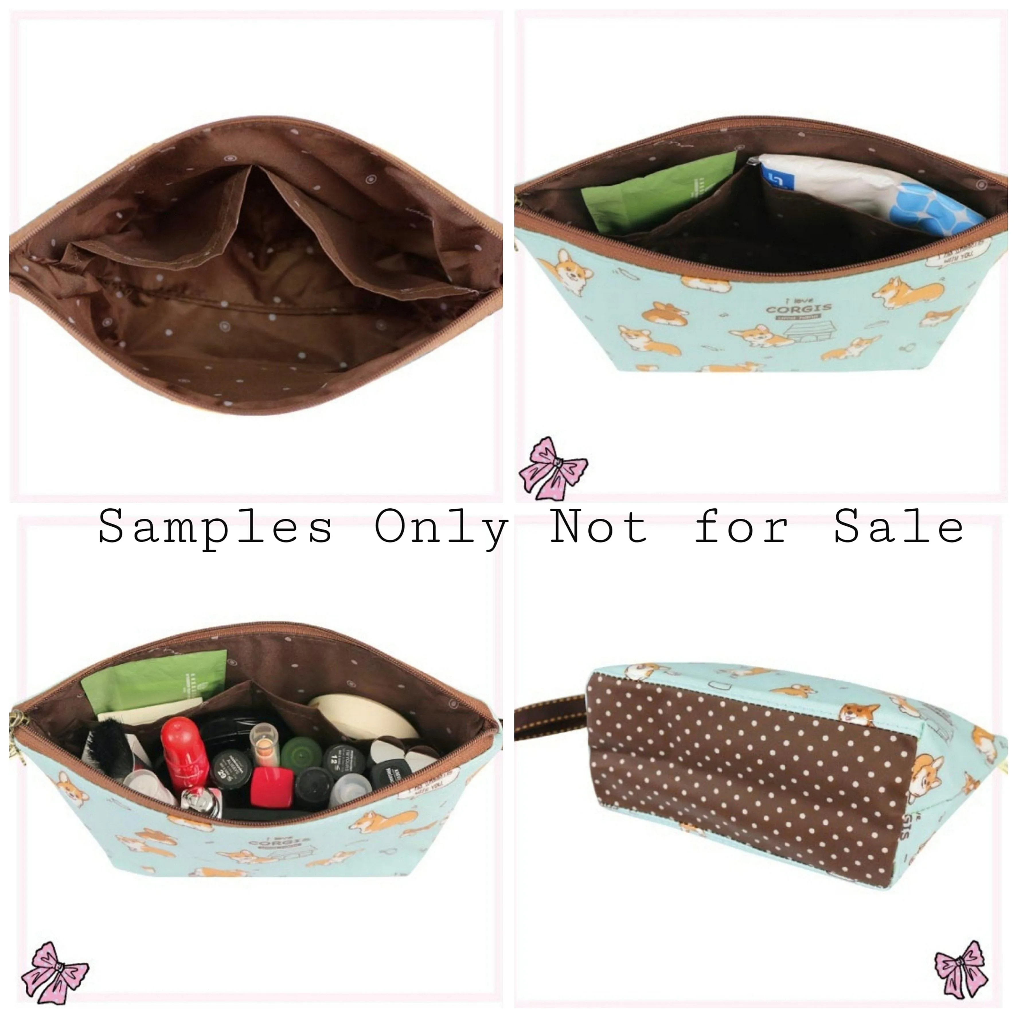 Black Europe Stencil Dumpling Cosmetic Bag