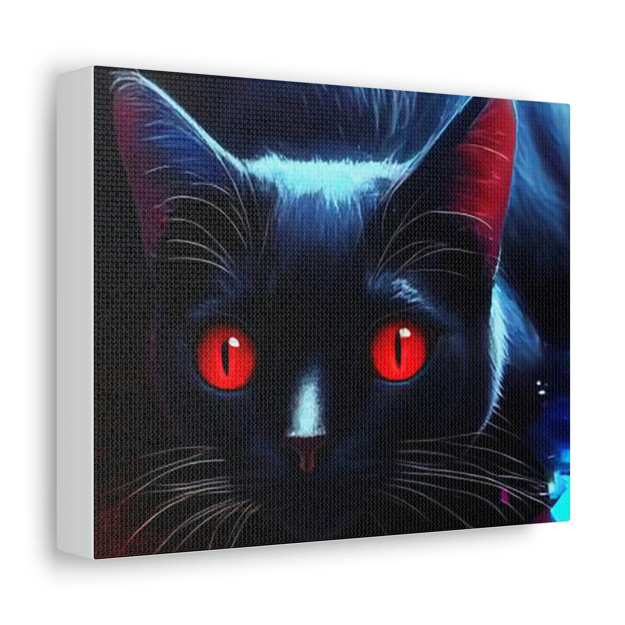Black Kitty Stretched Canvas