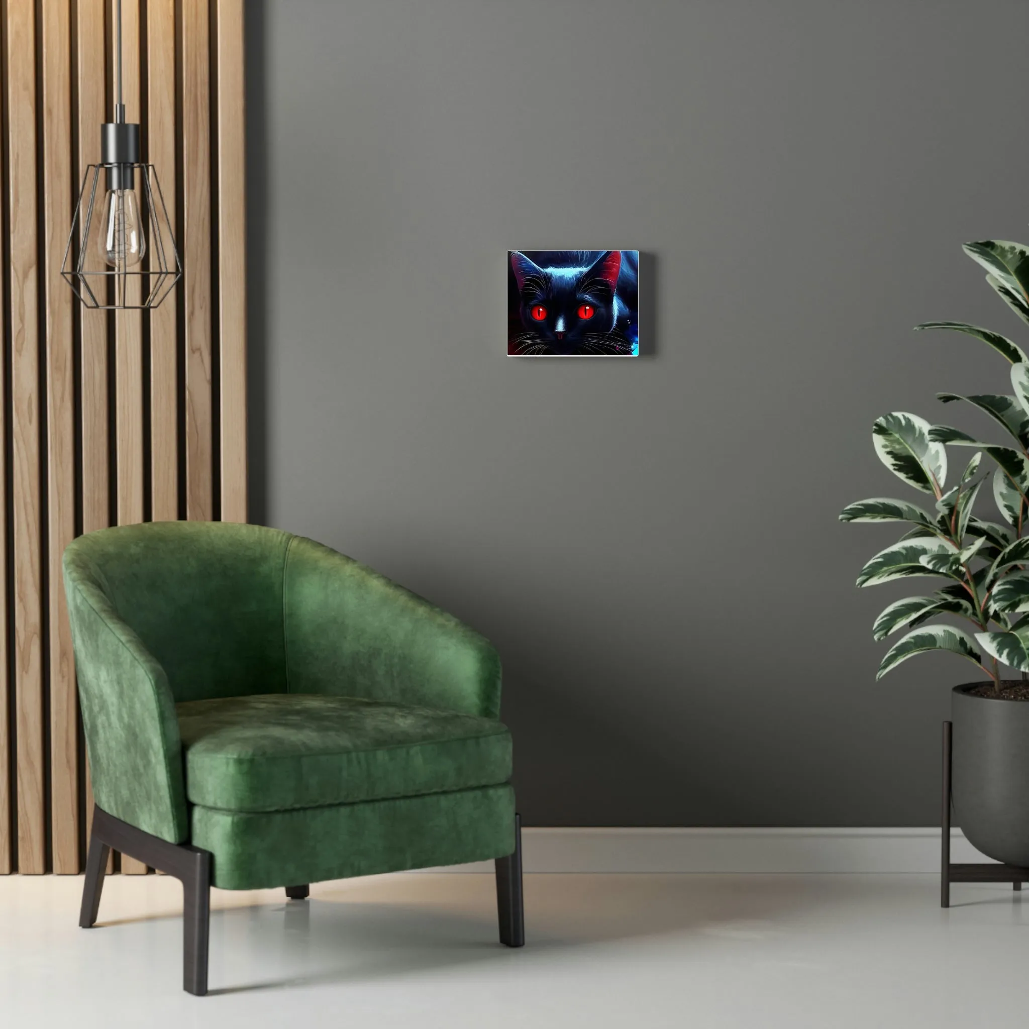 Black Kitty Stretched Canvas