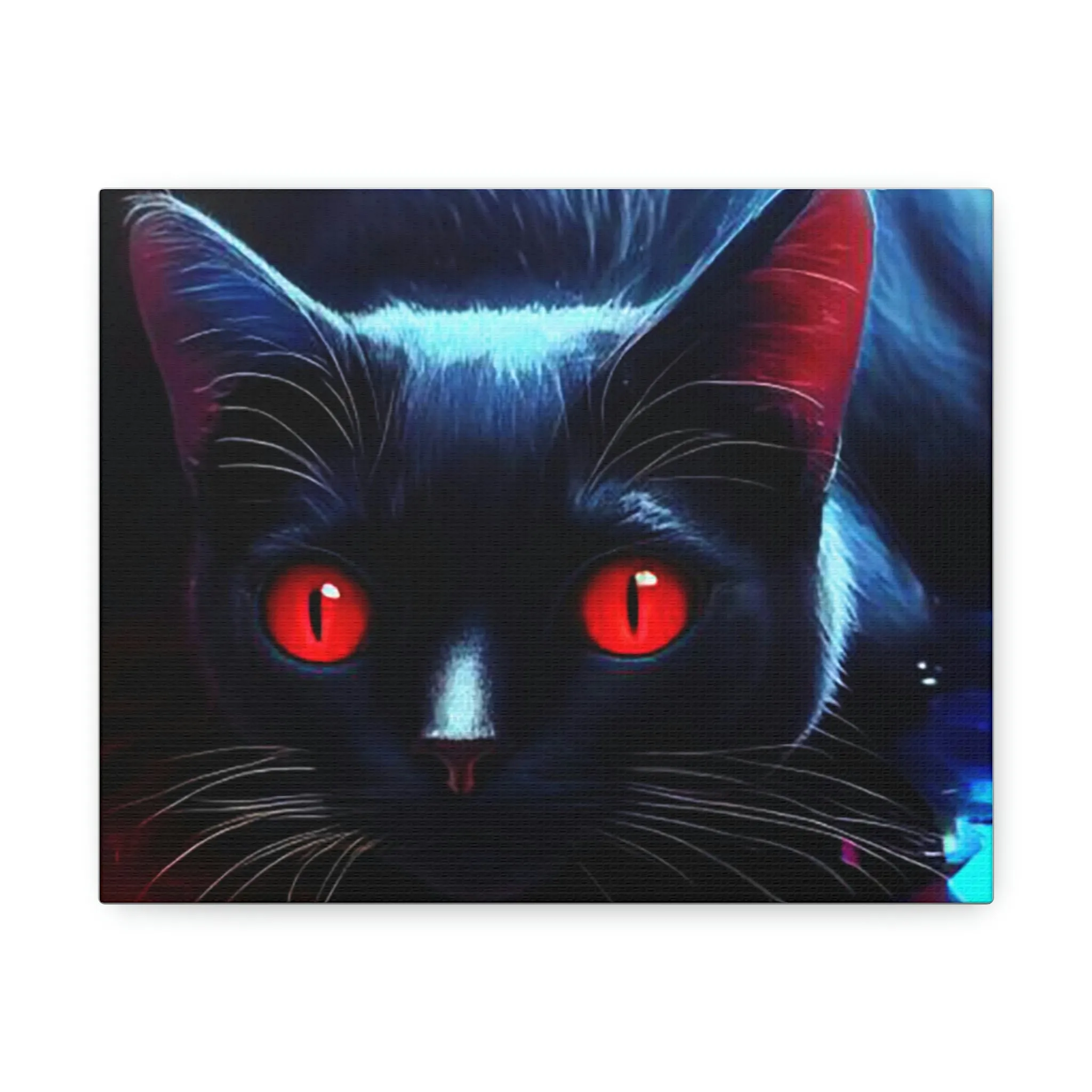 Black Kitty Stretched Canvas