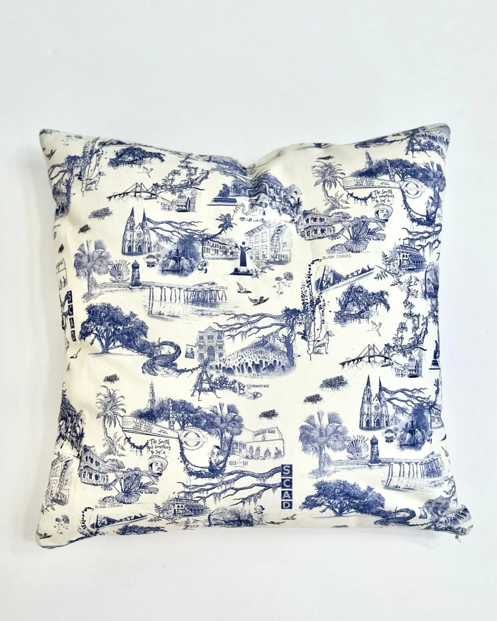 Blank Canvas Savannah toile pillow - 18" X 18"