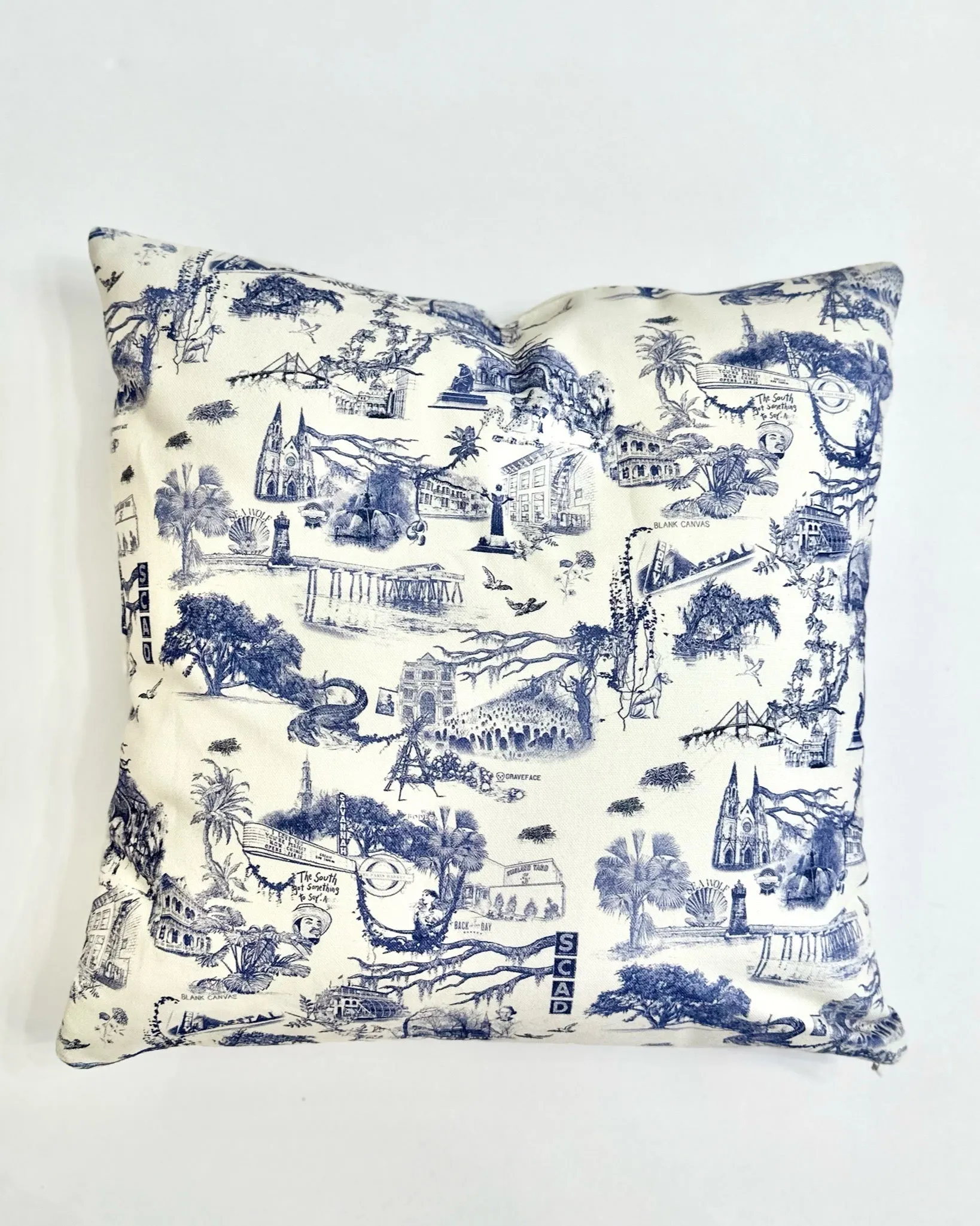 Blank Canvas Savannah toile pillow - 18" X 18"