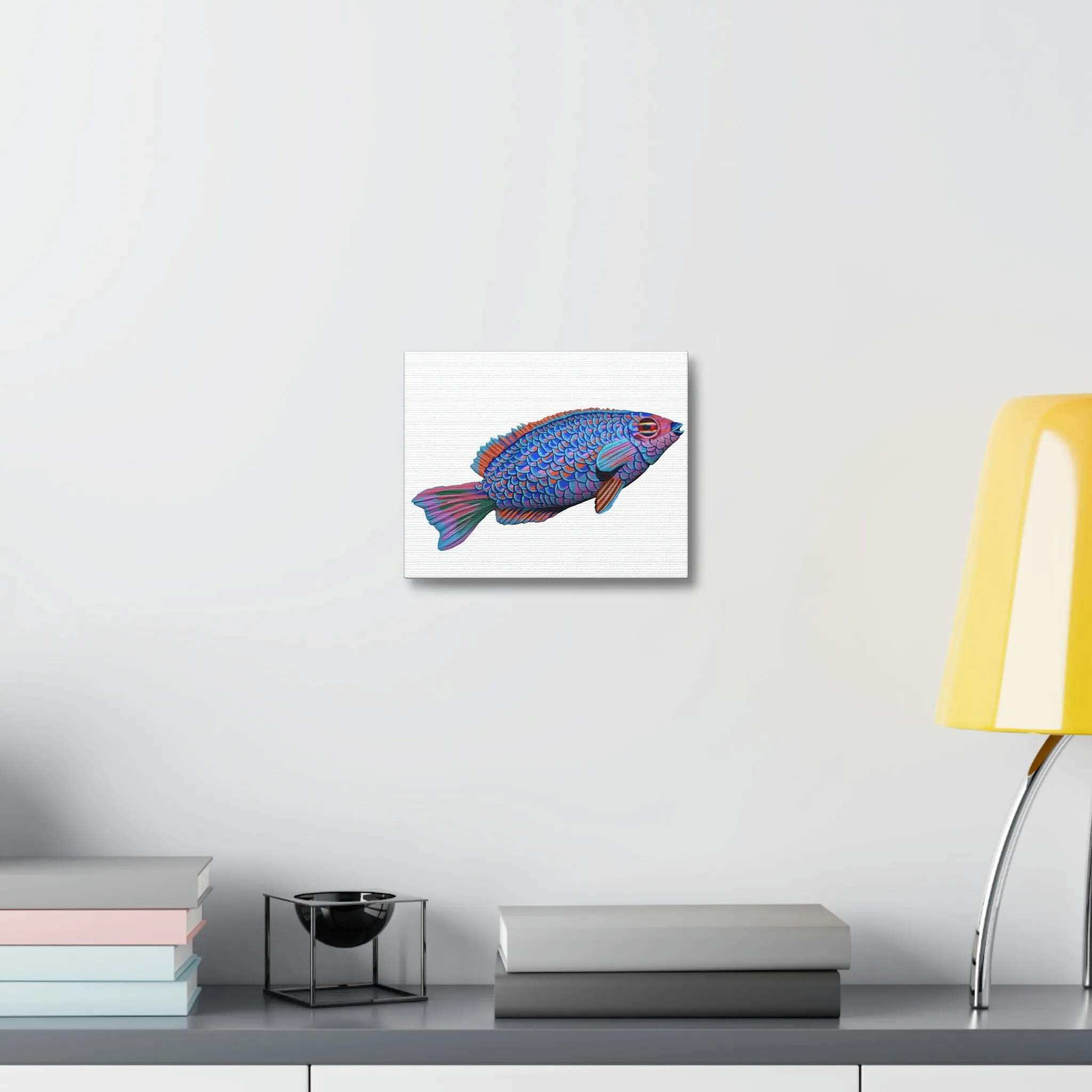 Blue Fish Stretched Canvas