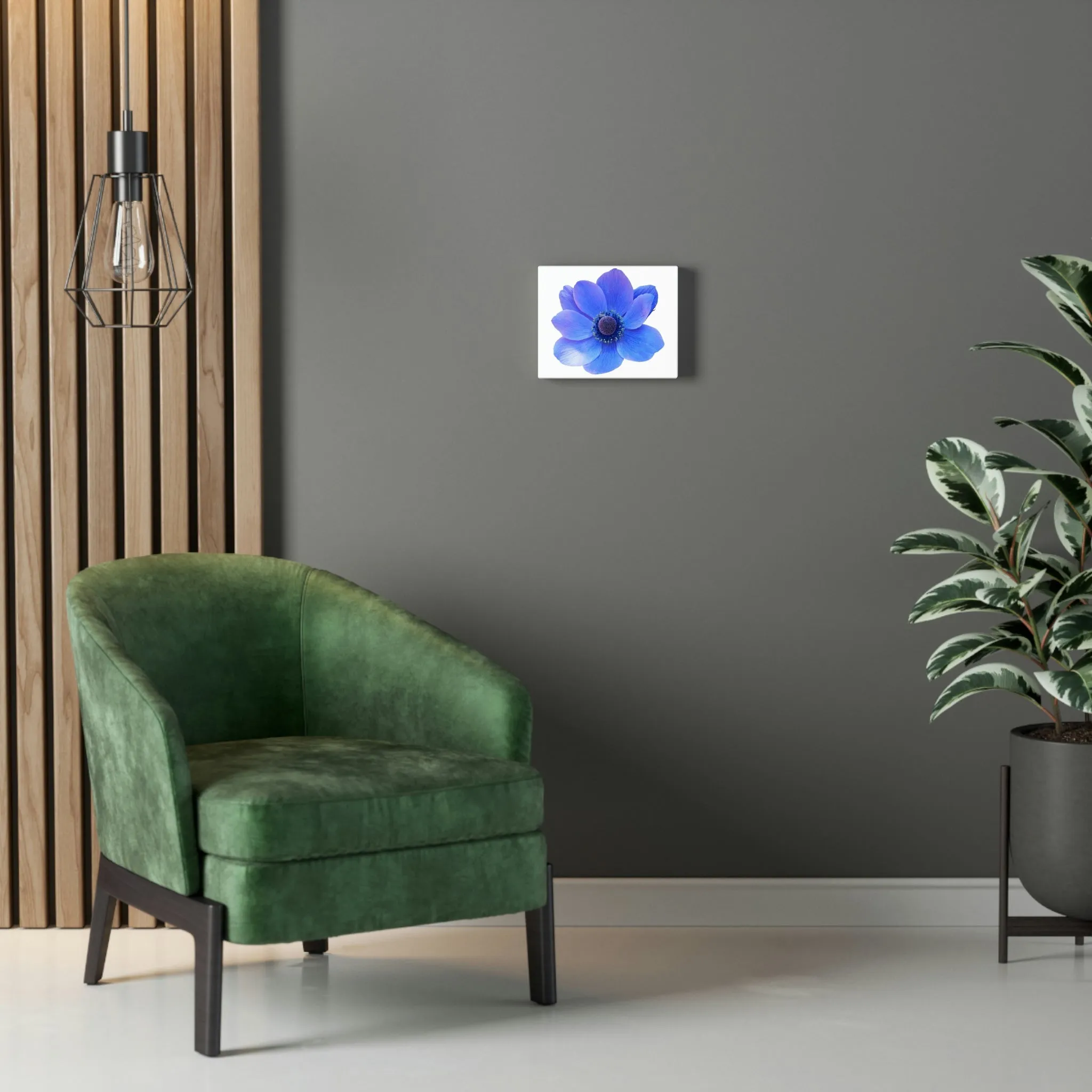 Blue Flower Stretched Canvas