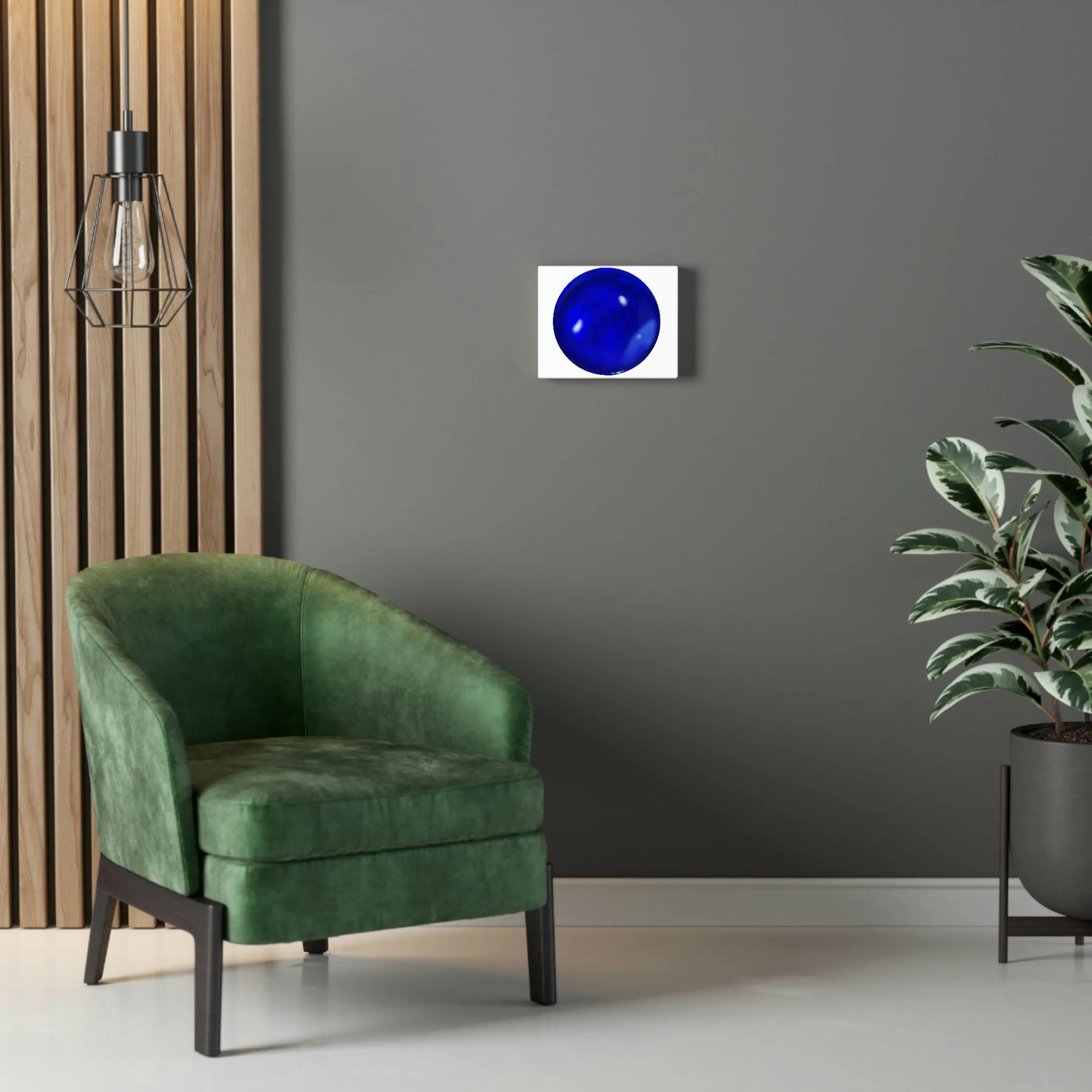 Blue Orb Stretched Canvas