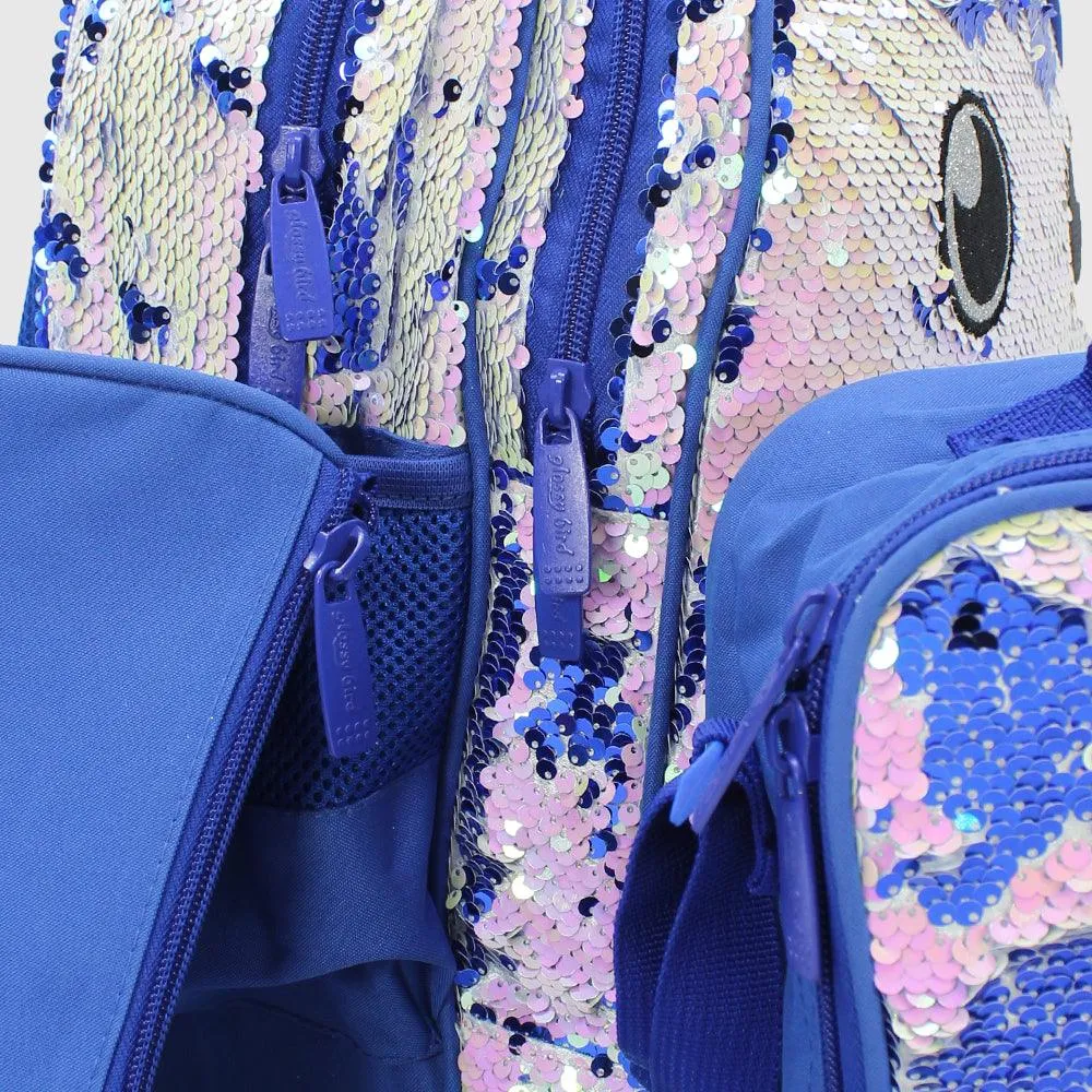 Blue Sequin 14 Inches School Set