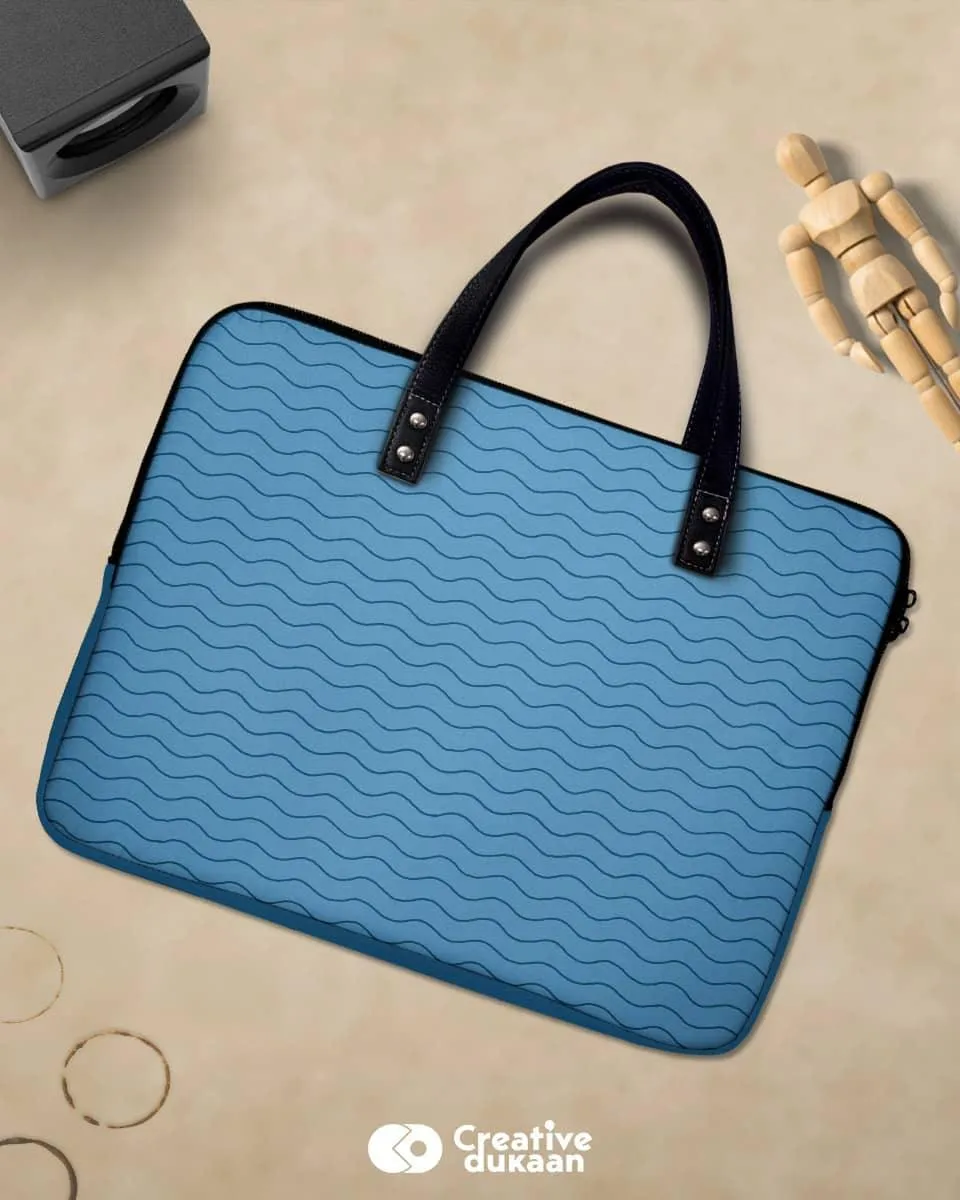 Blue Waves beautiful laptop sleeve bag