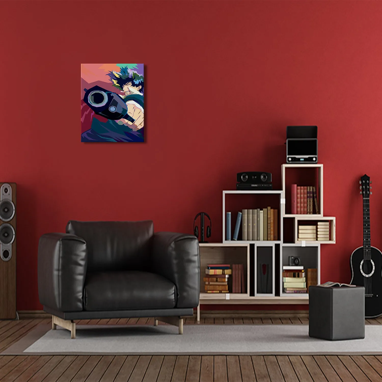 Bounty Hunter Pointing Gun Canvas Wall Art