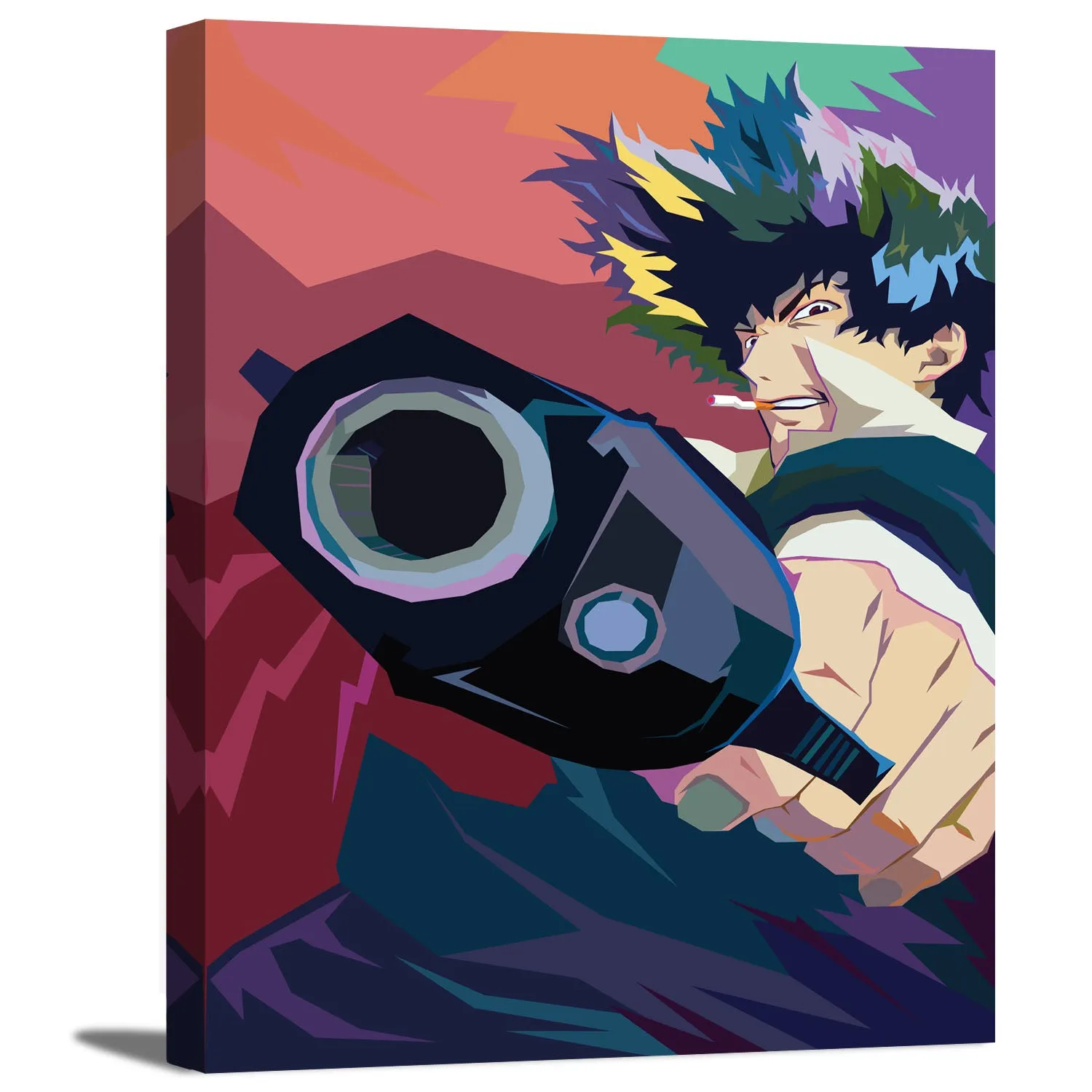 Bounty Hunter Pointing Gun Canvas Wall Art