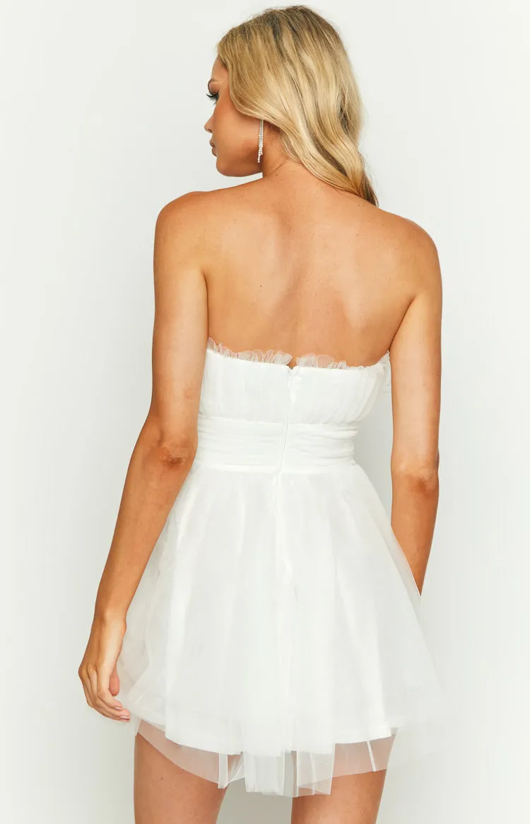 Brielle White Mini Party Dress
