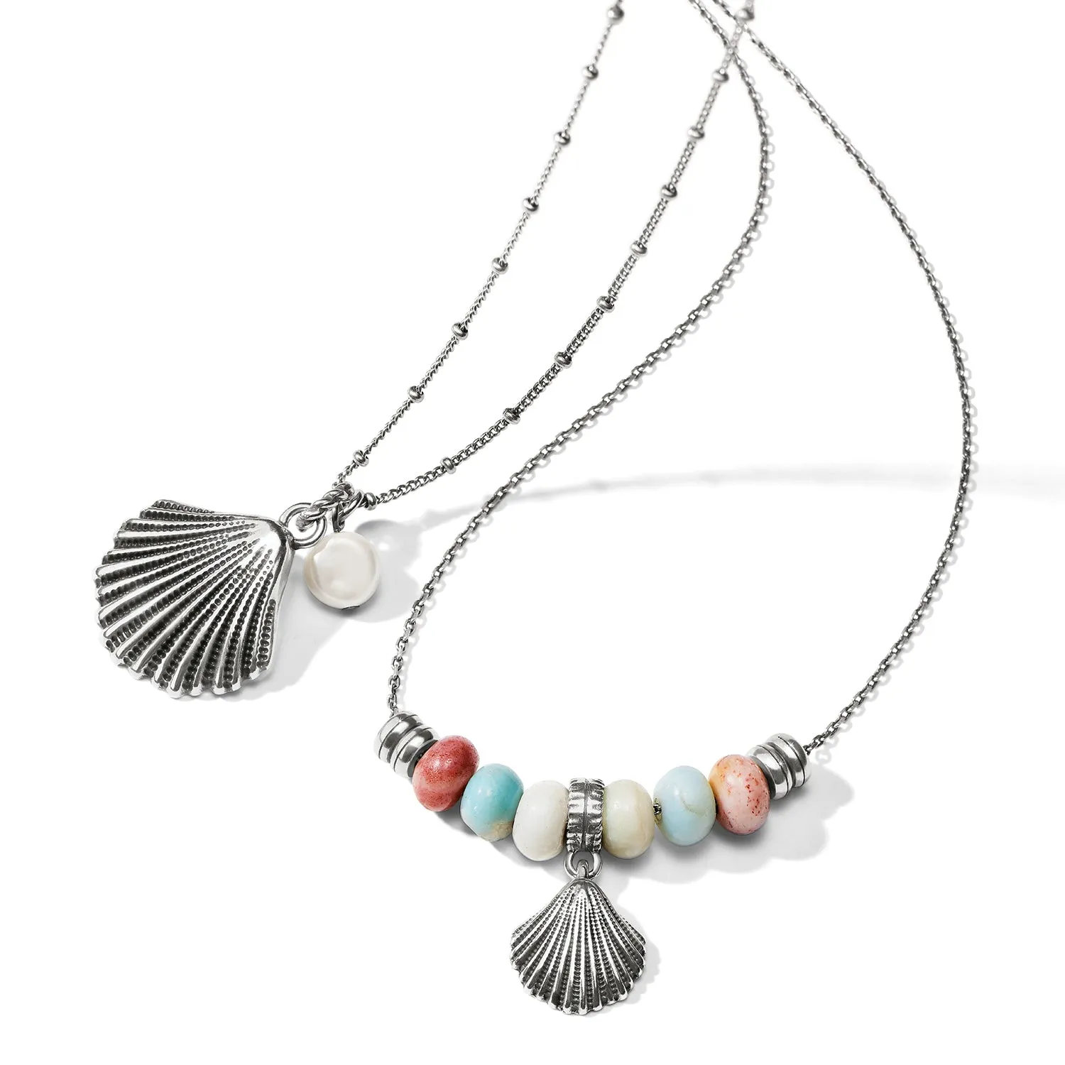 Brighton Silver Shells Bay Necklace