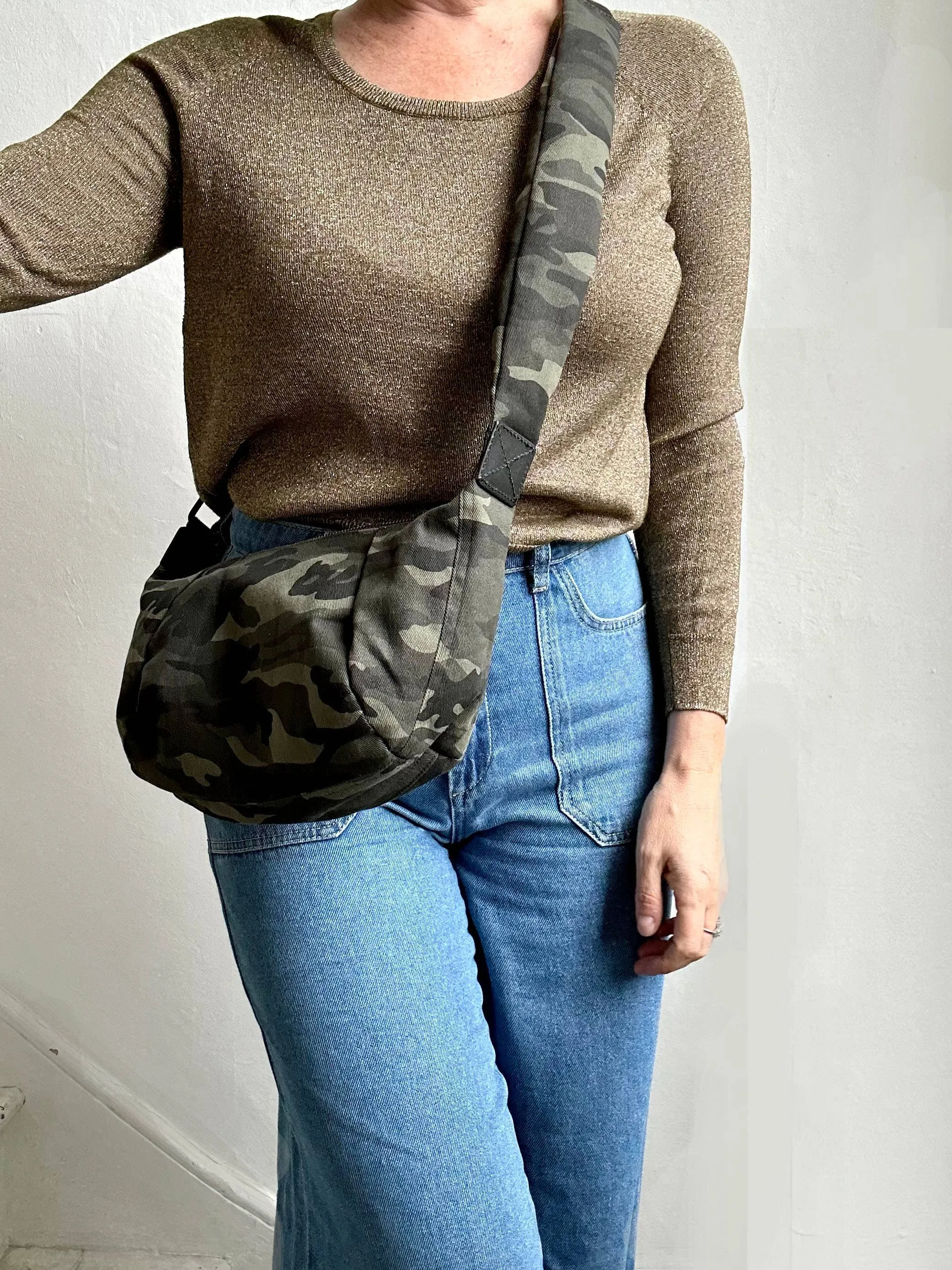 Brixton Cross Body Sling Bag - Camo Print  - Small