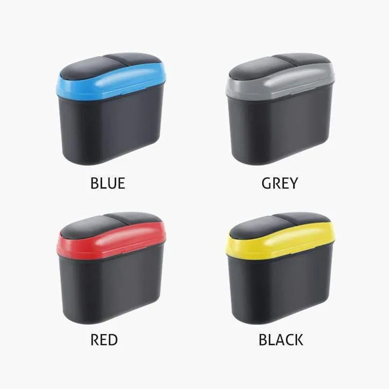 Car Trash Can with Double Lids