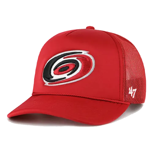 Carolina Hurricanes Red Foam Bill Mesh 47' Trucker Hat