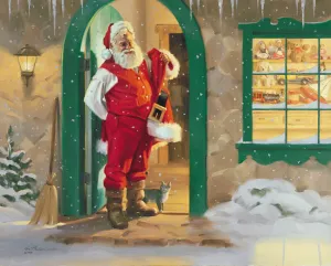 CB1015 It Feels Like Christmas Canvas Giclee Unframed 24" X 30"
