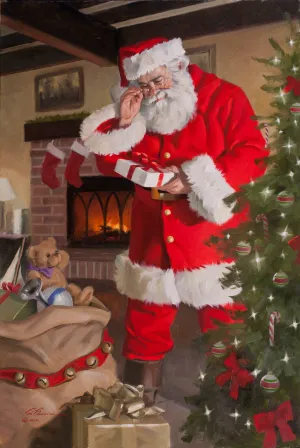 CB1038 A Special Gift For Santa - Unframed Canvas Giclee 24" X 30"