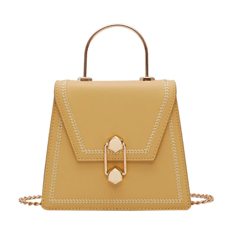 Chain Strap Shoulder Bag - Small Square Design with Chain Strap