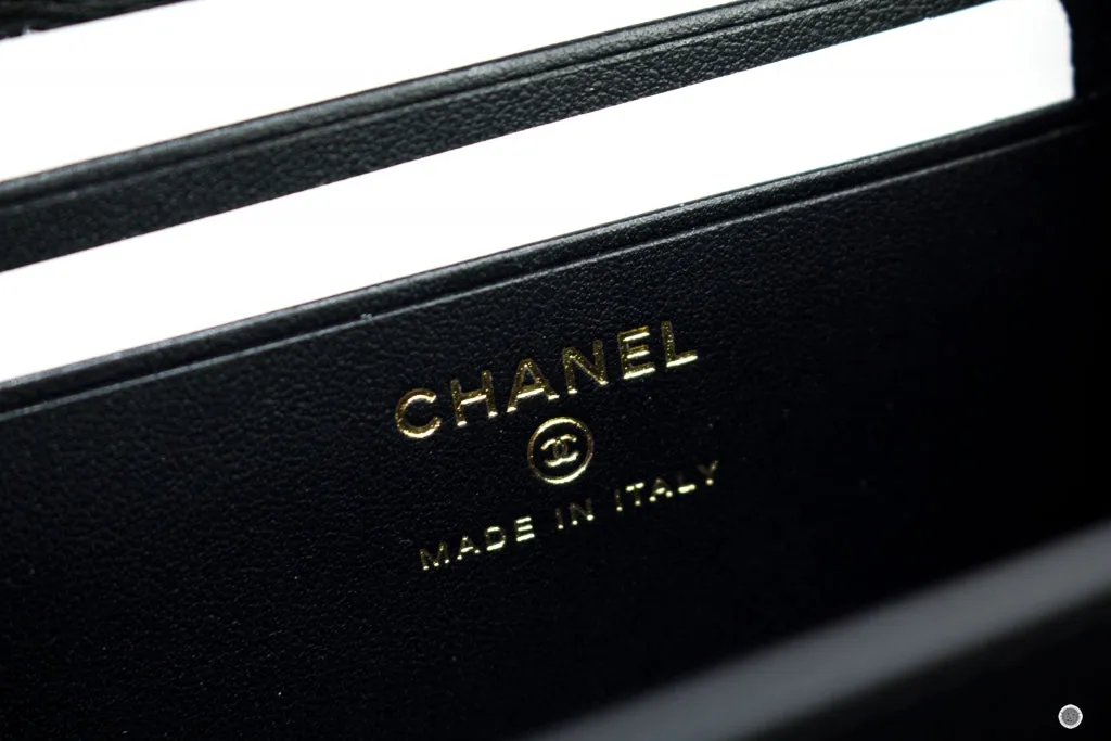 Chanel A84452 Y06542 CC Filigree Vanity Clutch With Chain Black   94305 Caviar Shoulder Bags Ghw