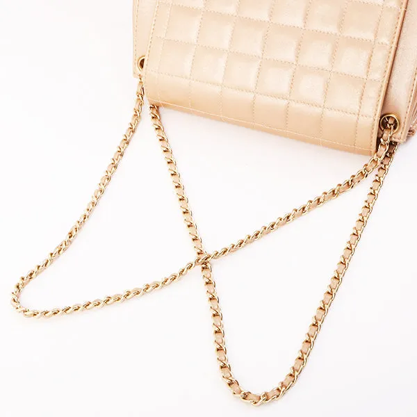 Chanel Around 2002 Made Chocobar 2.55 Chain Bag Rose Gold