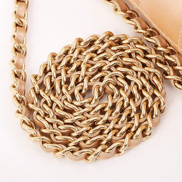 Chanel Around 2002 Made Chocobar 2.55 Chain Bag Rose Gold
