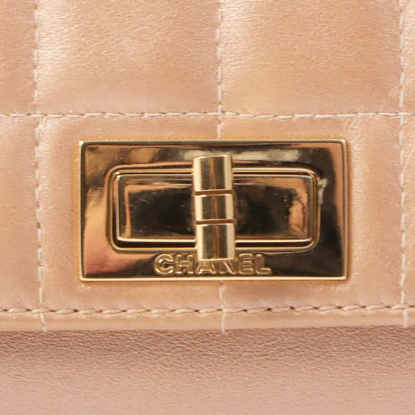 Chanel Around 2002 Made Chocobar 2.55 Chain Bag Rose Gold