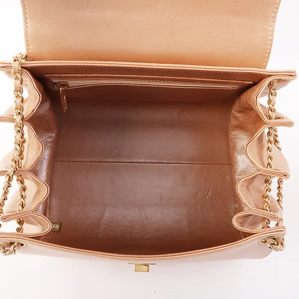 Chanel Around 2002 Made Chocobar 2.55 Chain Bag Rose Gold