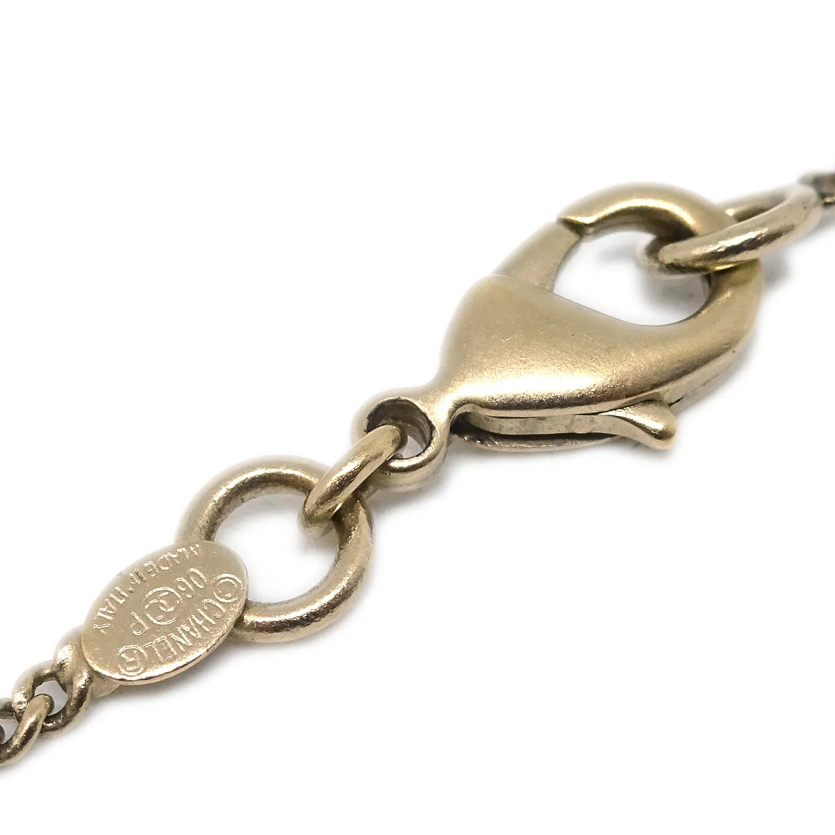 Chanel CC Chain Pendant Necklace Gold 06P