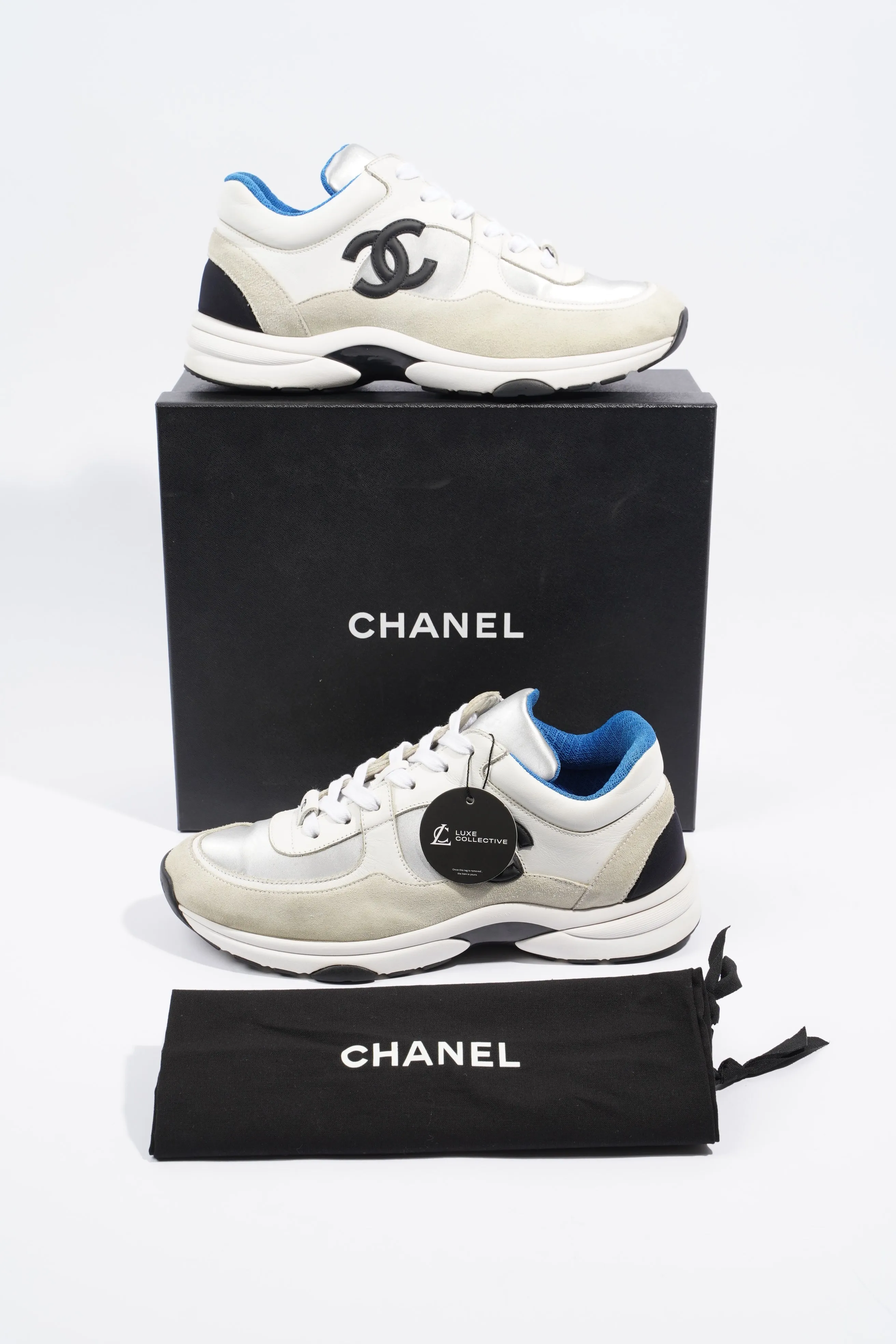 Chanel CC Runner White   Beige EU 41   UK 8