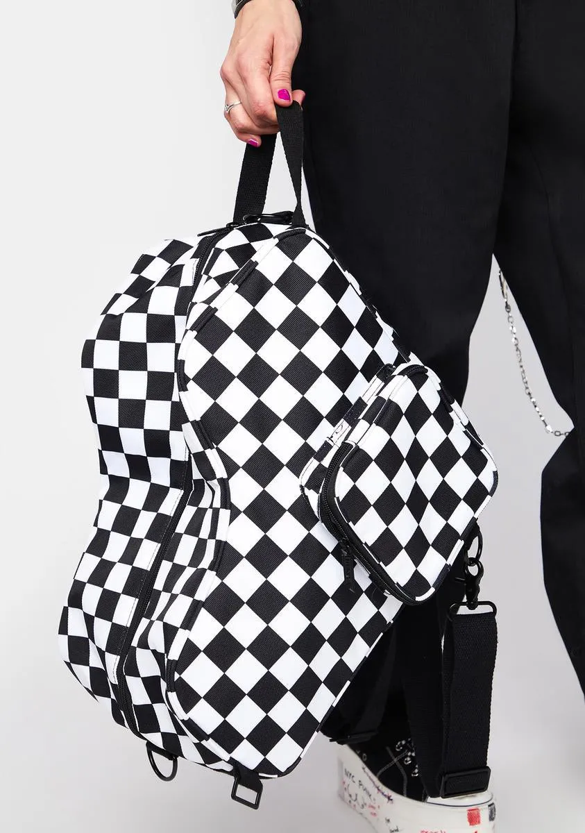 Checkered Freewheeling Roller Skate Bag