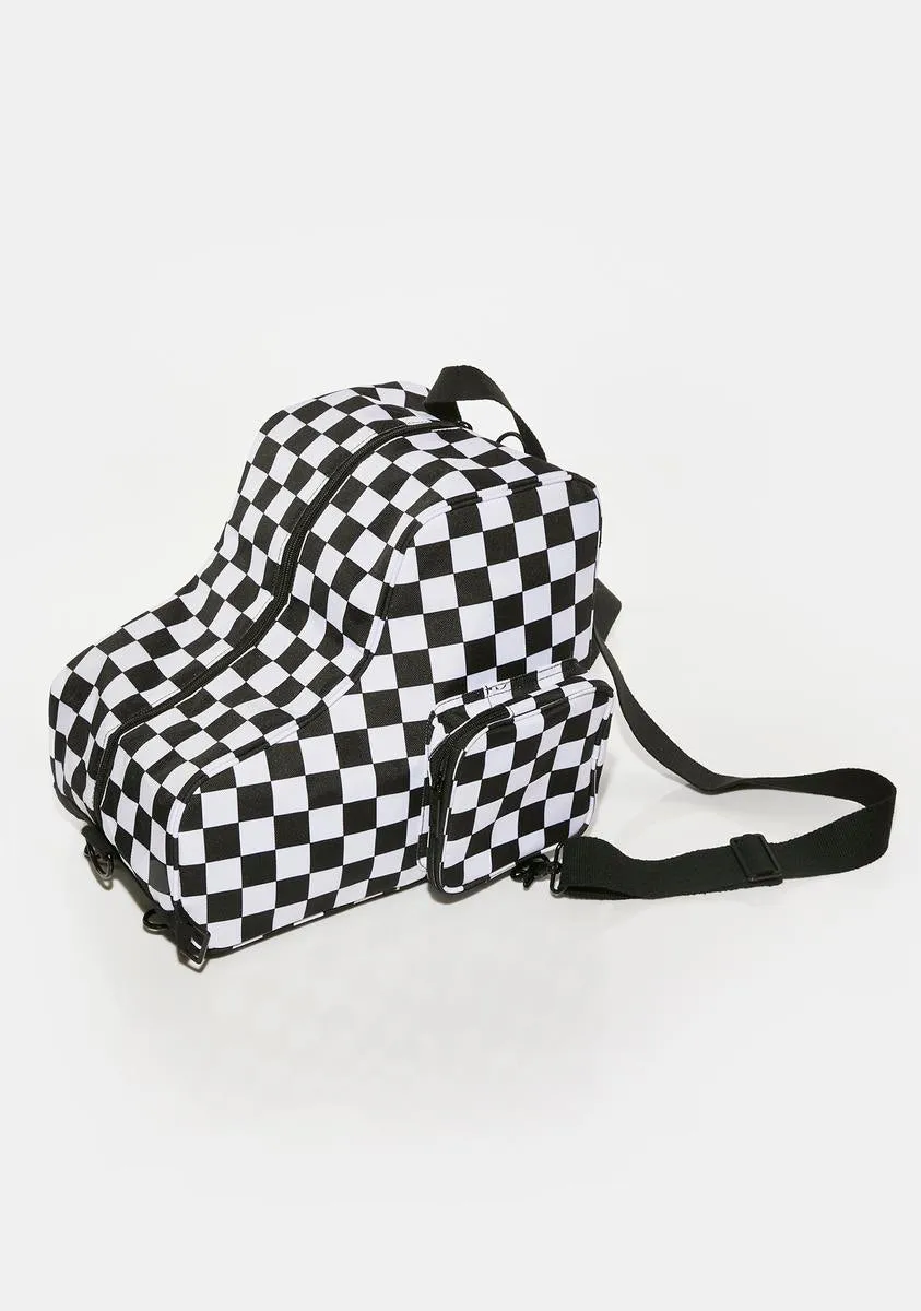 Checkered Freewheeling Roller Skate Bag