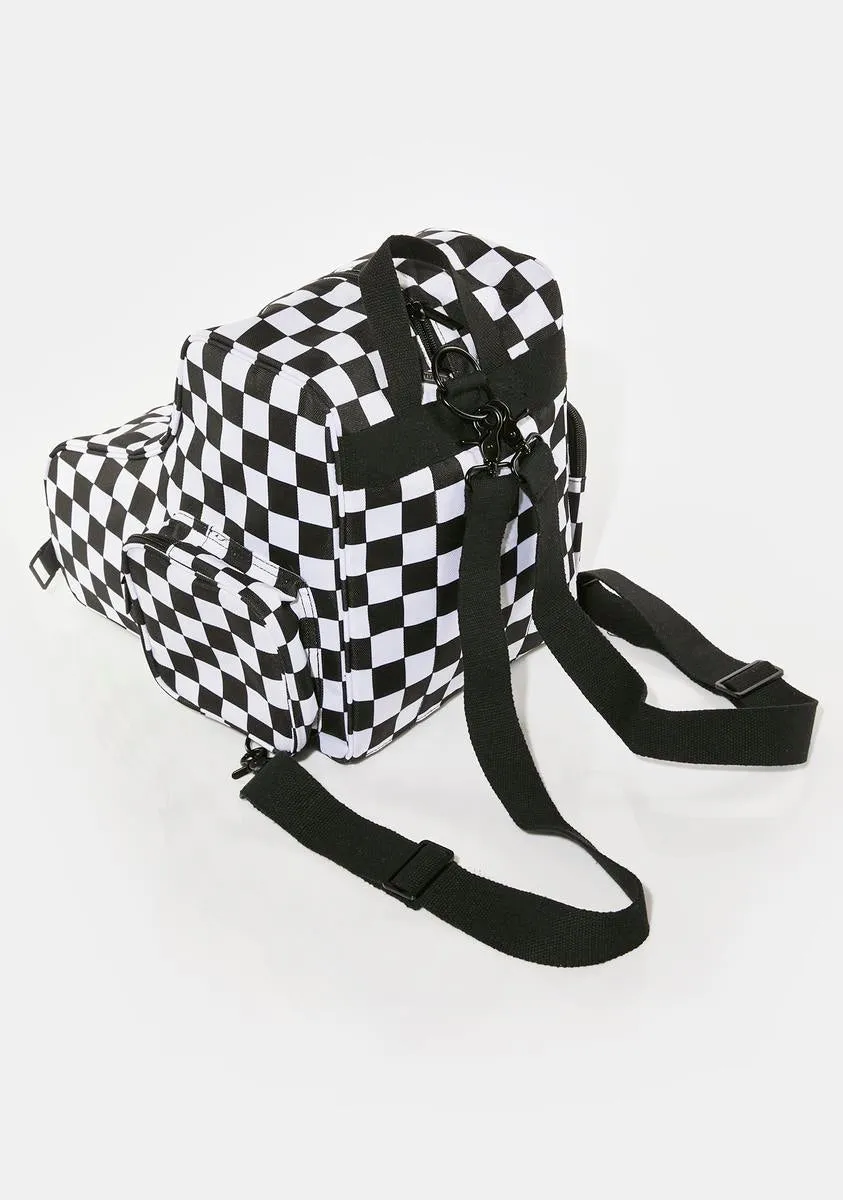 Checkered Freewheeling Roller Skate Bag