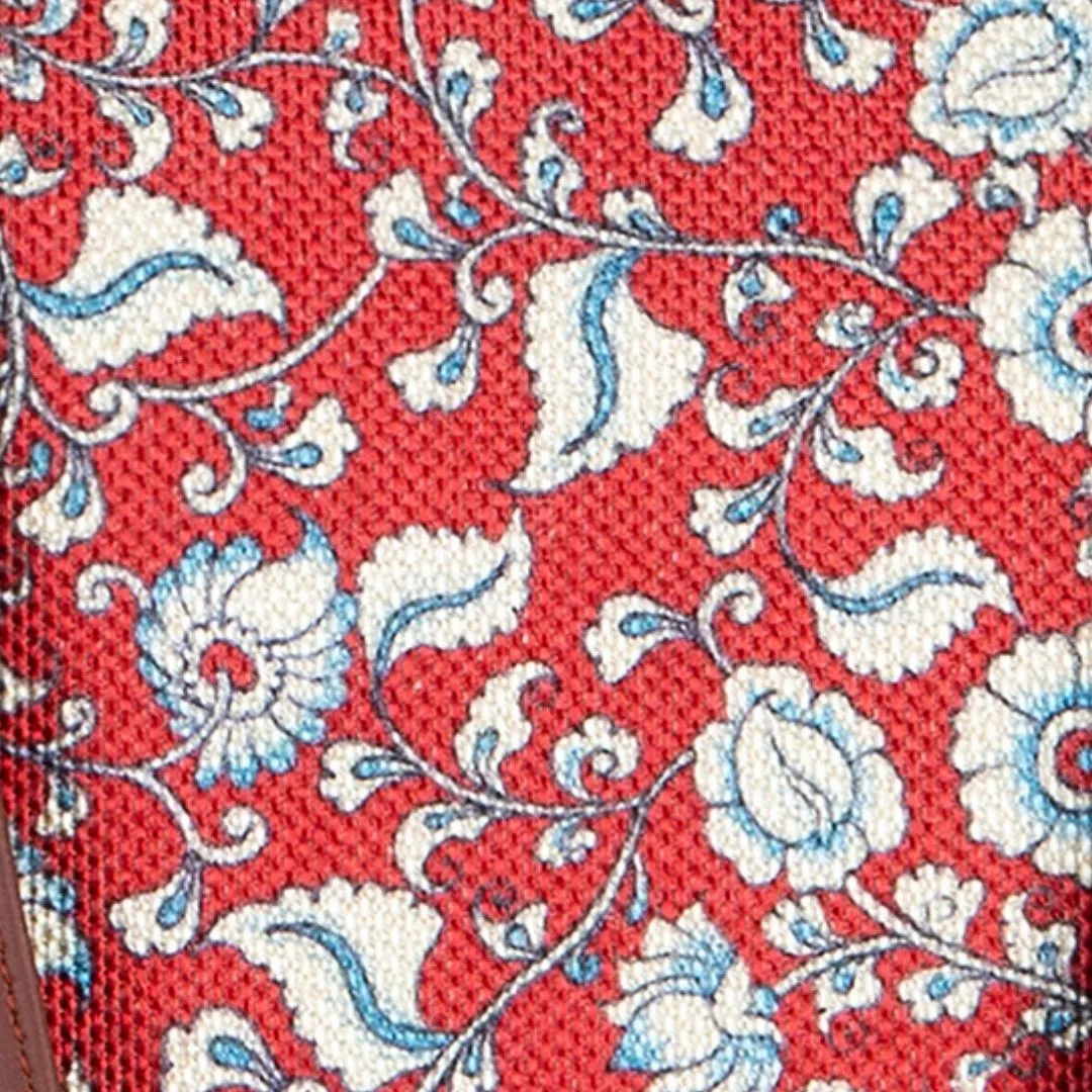 Chittoor Red Kalamkari- Office Bag & Chain Wallet Combo