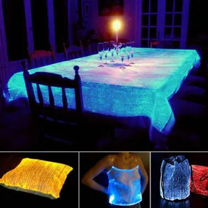 Christmas RBG FABRIC LED Night Party luxury fun fibre optics material Led textiles optical cable fibre optic star light fabric